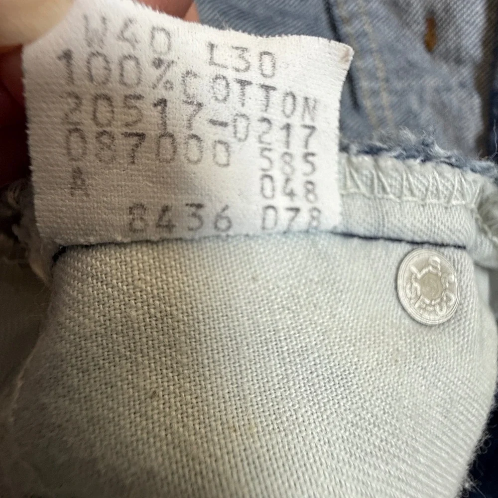 Vintage Levis 517 Orange Tab Jeans Mens 39x26 Blue Denim Made‎ in USA 20517-0217
